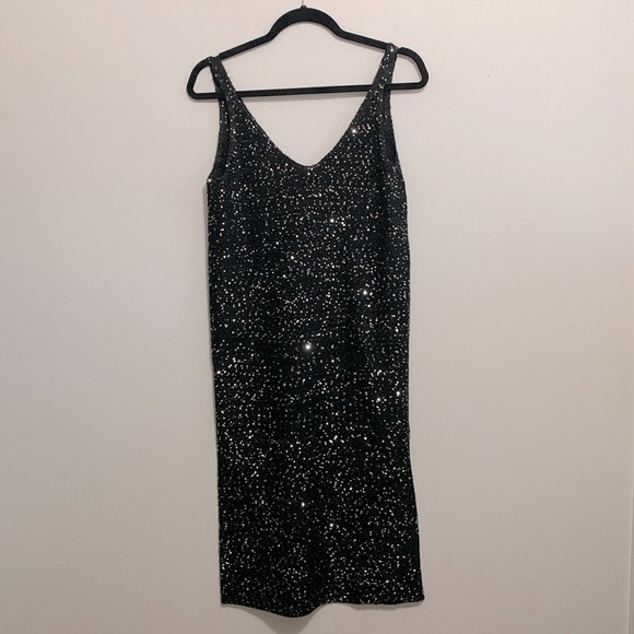 BNWT Vero Moda Women’s VMLEILANI NEW STRAP V-NECK BLK DRESS size S - Picture 4 of 6